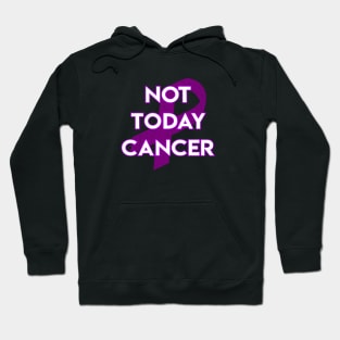 Not Today Cancer Purple Ribbon Hoodie